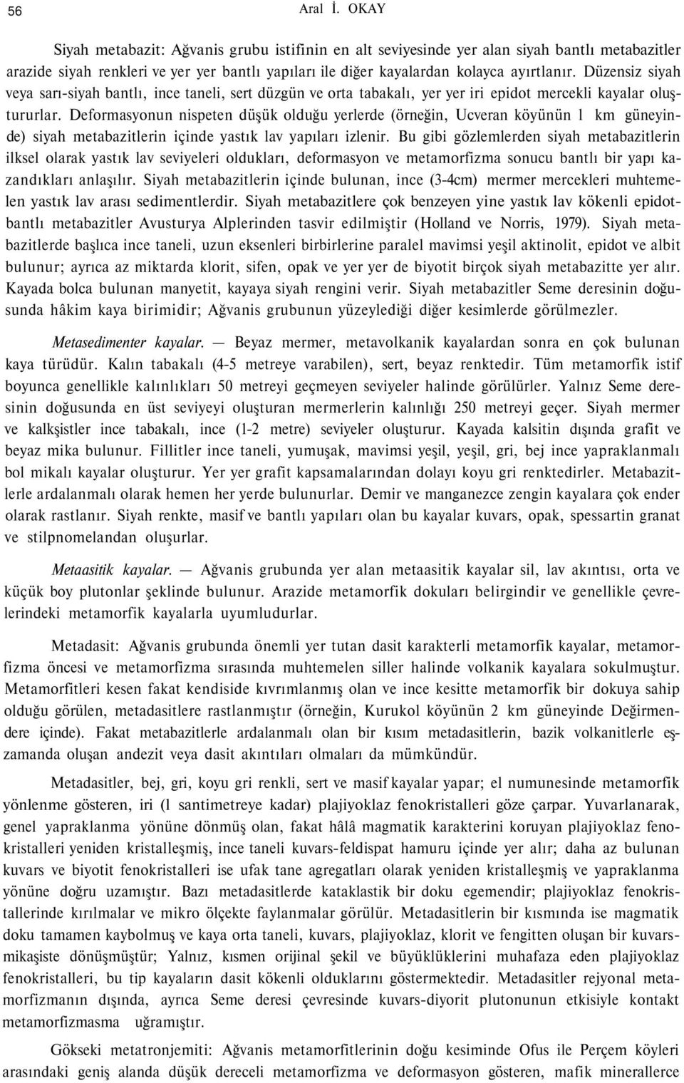 Düzensiz siyah veya sarı-siyah bantlı, ince taneli, sert düzgün ve orta tabakalı, yer yer iri epidot mercekli kayalar oluştururlar.