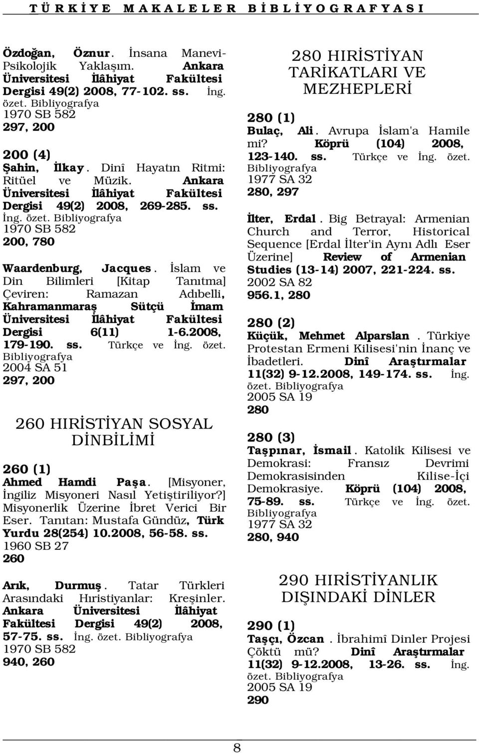 özet. 1970 SB 582 200, 780 Waardenburg, Jacques. slam ve Din Bilimleri [Kitap Tan tma] Çeviren: Ramazan Ad belli, Kahramanmarafl Sütçü mam Üniversitesi lâhiyat Fakültesi Dergisi 6(11) 1-6.