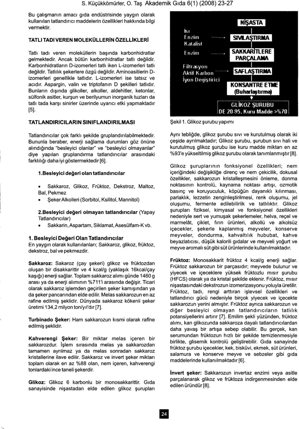 Karbonhidratlarrn D-izomerleri tatlr iken L-izomerleri tatlr degildir. Tatlrlrk gekerlere ozgti degildir. Aminoasitlerin D- izomerleri genellikle tatlrdrr. L-izomerleri ise tatsrz ve acrdrr.