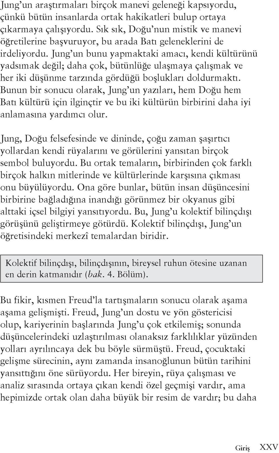 Jung un bunu yapmaktaki amacı, kendi kültürünü yadsımak değil; daha çok, bütünlüğe ulaşmaya çalışmak ve her iki düşünme tarzında gördüğü boşlukları doldurmaktı.