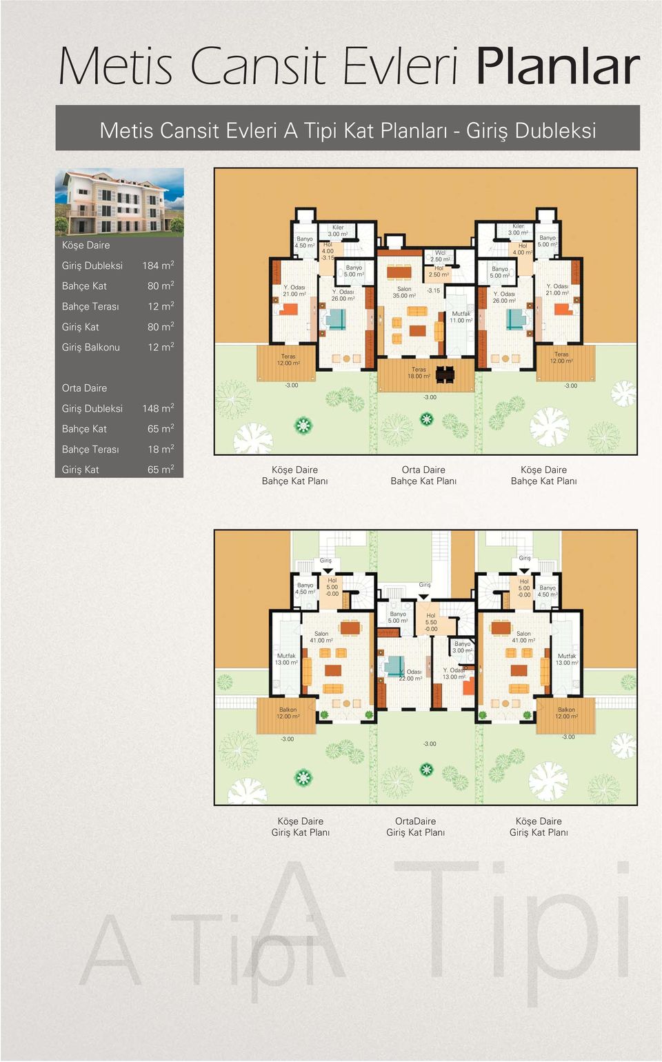 00 m 2-3.00 Teras 18.00 m 2-3.00 Teras 12.00 m 2-3.00 Bahçe Kat 65 m 2 Bahçe Teras 18 m 2 Girifl Kat 65 m 2 Köfle Daire Bahçe Kat Plan Orta Daire Bahçe Kat Plan Köfle Daire Bahçe Kat Plan Girifl Girifl 5.