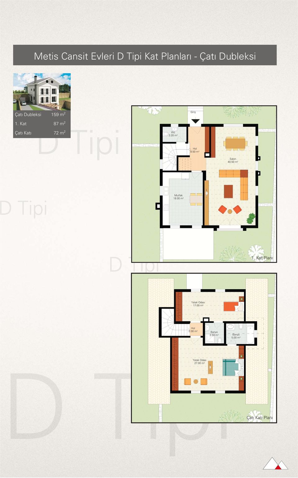 20 m 2 8.50 m 2 40.50 m 2 Mutfak 18.00 m 2 1.