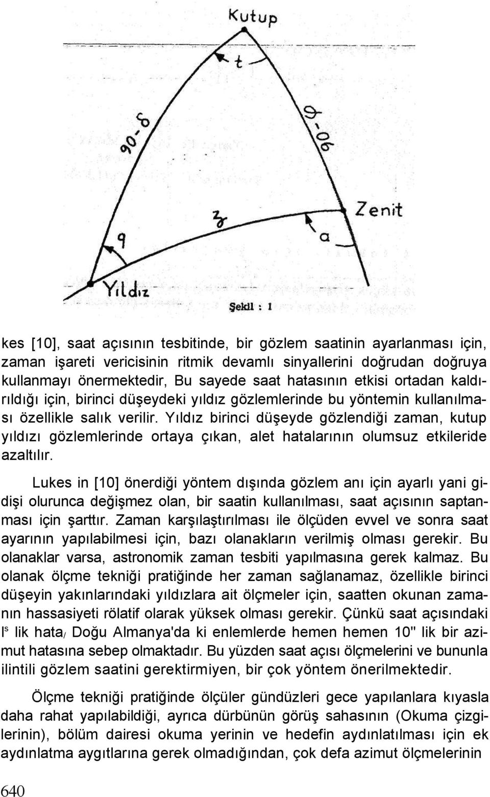 Yıldız birinci düşeyde gözlendiği zaman, kutup yıldızı gözlemlerinde ortaya çıkan, alet hatalarının olumsuz etkileride azaltılır.