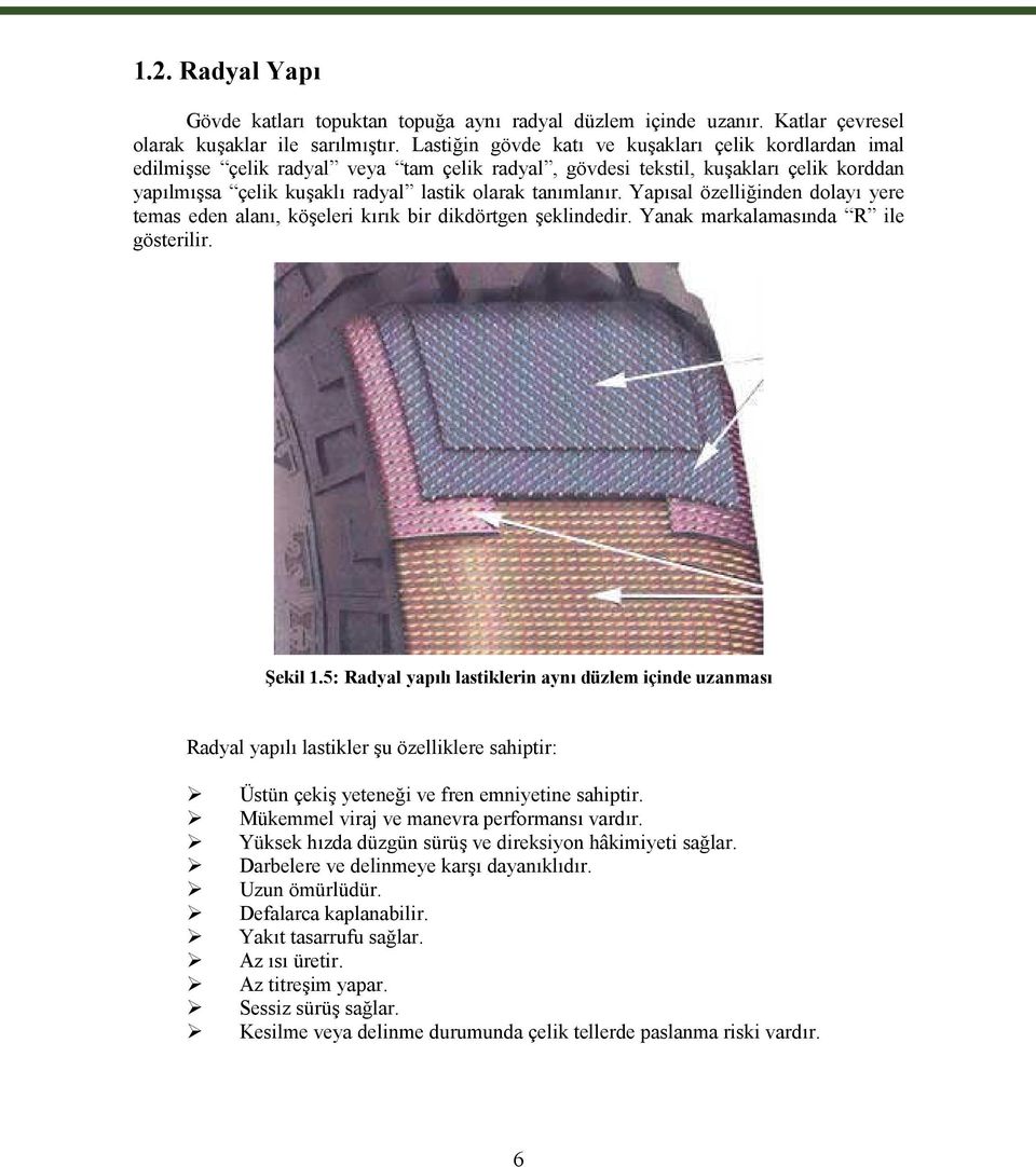 Yapısal özelliğinden dolayı yere temas eden alanı, köşeleri kırık bir dikdörtgen şeklindedir. Yanak markalamasında R ile gösterilir. Şekil 1.