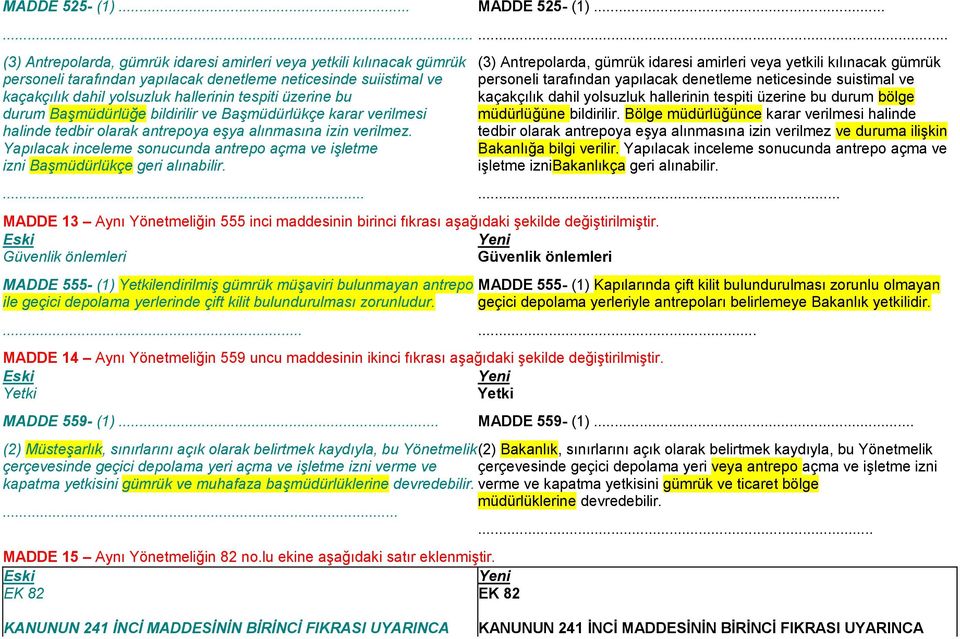 üzerine bu durum Başmüdürlüğe bildirilir ve Başmüdürlükçe karar verilmesi halinde tedbir olarak antrepoya eşya alınmasına izin verilmez.