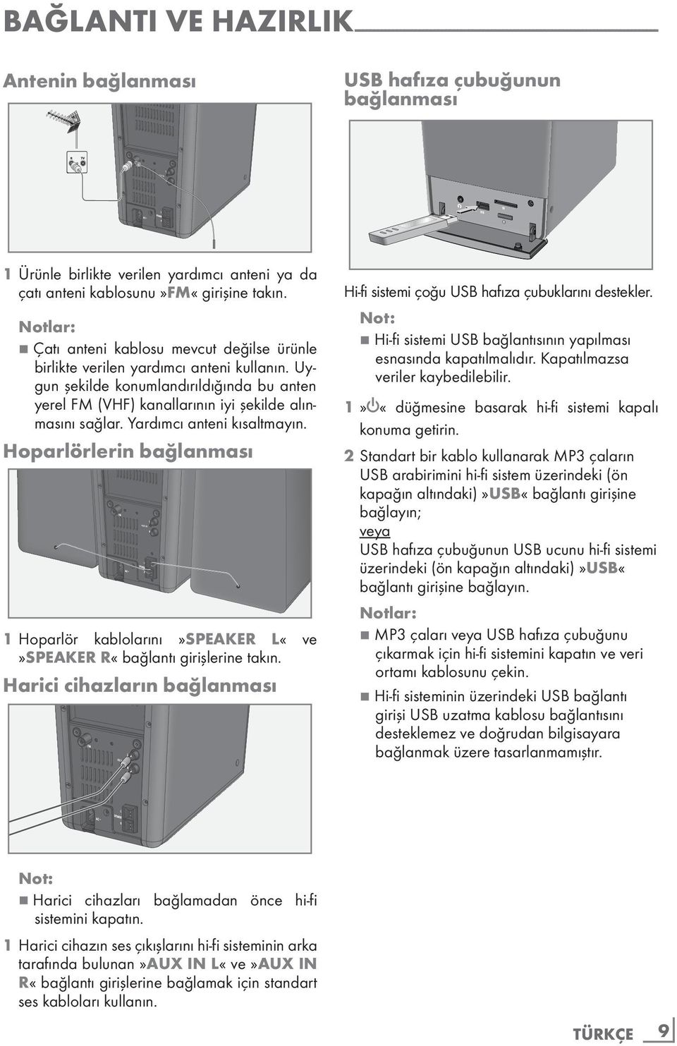 Uygun şekilde konumlandırıldığında bu anten yerel FM (VHF) kanallarının iyi şekilde alınmasını sağlar. Yardımcı anteni kısaltmayın.