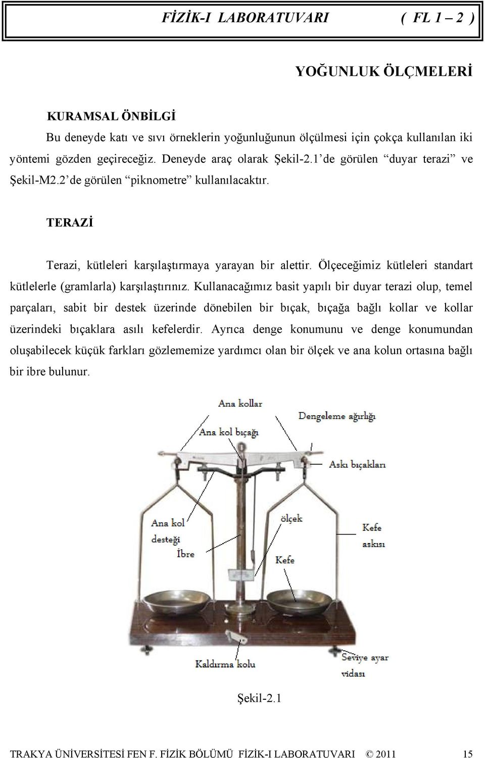 Ölçeceğmz kütleler standart kütlelerle (gramlarla) karşılaştırınız.