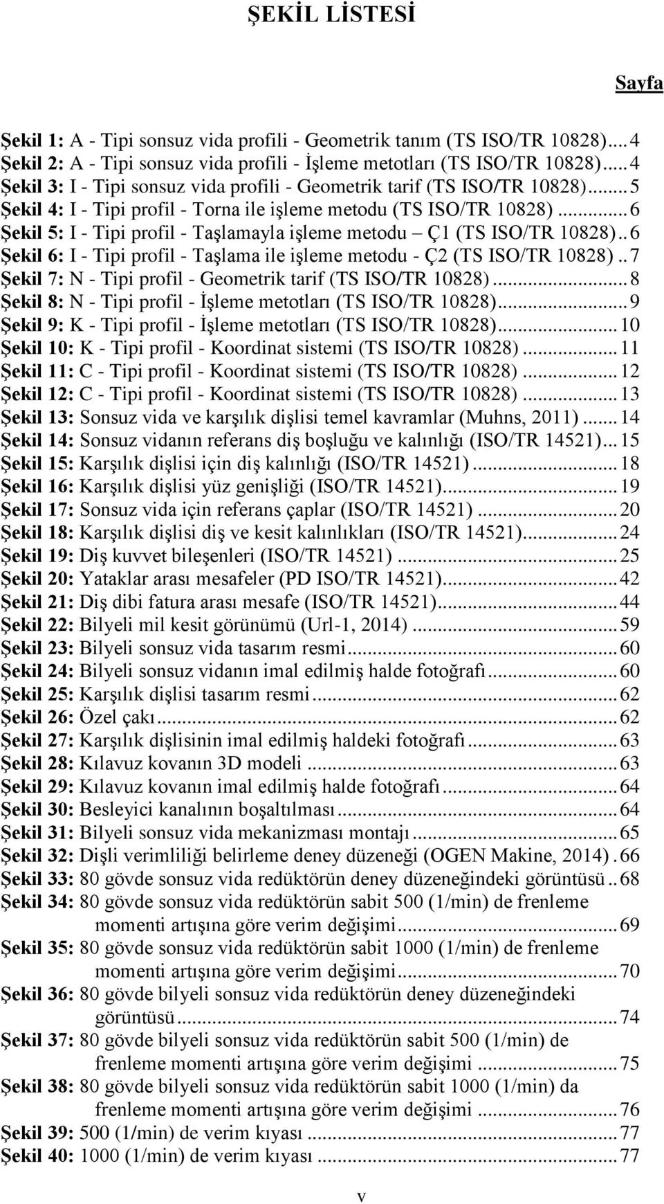 .. 6 Şekil 5: I - Tipi profil - Taşlamayla işleme metodu Ç1 (TS ISO/TR 10828).. 6 Şekil 6: I - Tipi profil - Taşlama ile işleme metodu - Ç2 (TS ISO/TR 10828).