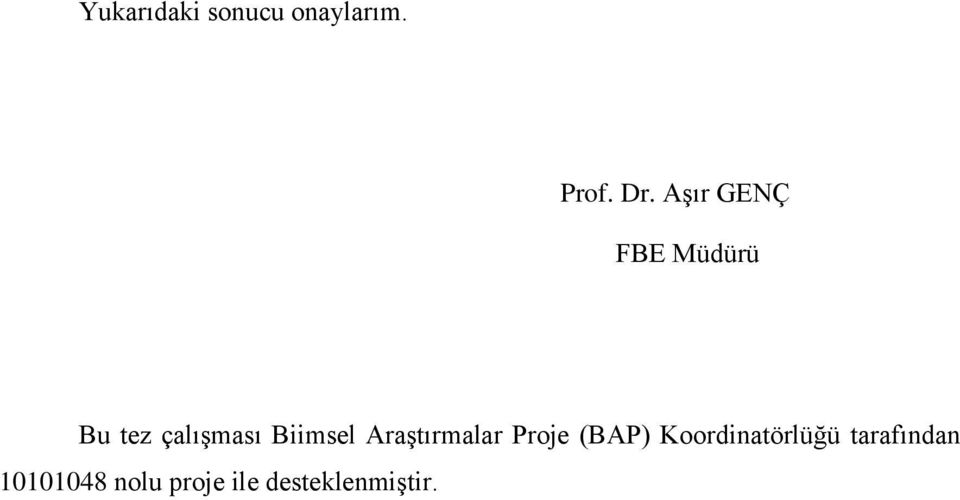 Biimsel Araştırmalar Proje (BAP)