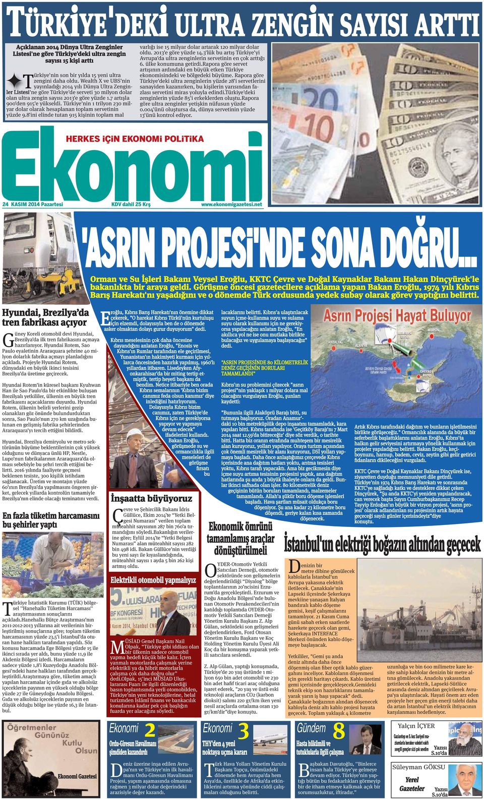 Türkiye'nin 1 trilyon 230 milyar dolar olarak hesaplanan toplam servetinin yüzde 9.8'ini elinde tutan 915 kişinin toplam mal varlığı ise 15 milyar dolar artarak 120 milyar dolar oldu.