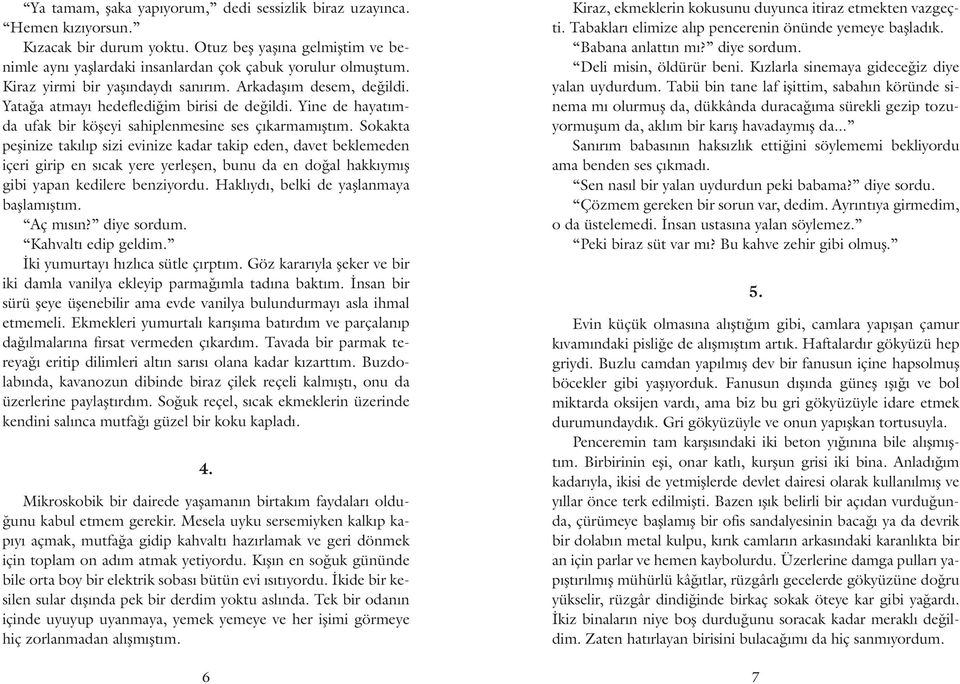 Sokakta peşinize takılıp sizi evinize kadar takip eden, davet beklemeden içeri girip en sıcak yere yerleşen, bunu da en doğal hakkıymış gibi yapan kedilere benziyordu.