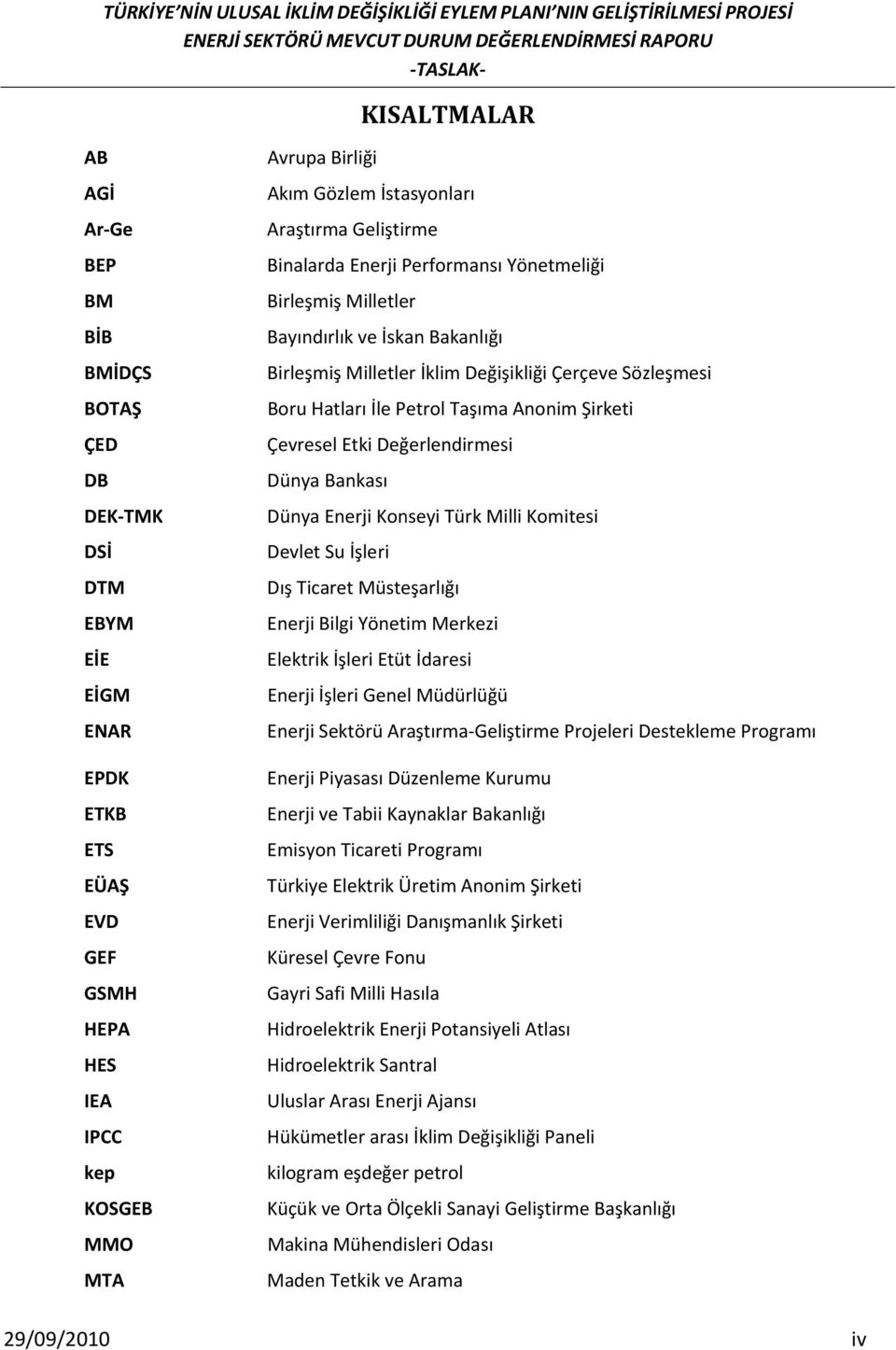 Taşıma Anonim Şirketi Çevresel Etki Değerlendirmesi Dünya Bankası Dünya Enerji Konseyi Türk Milli Komitesi Devlet Su İşleri Dış Ticaret Müsteşarlığı Enerji Bilgi Yönetim Merkezi Elektrik İşleri Etüt