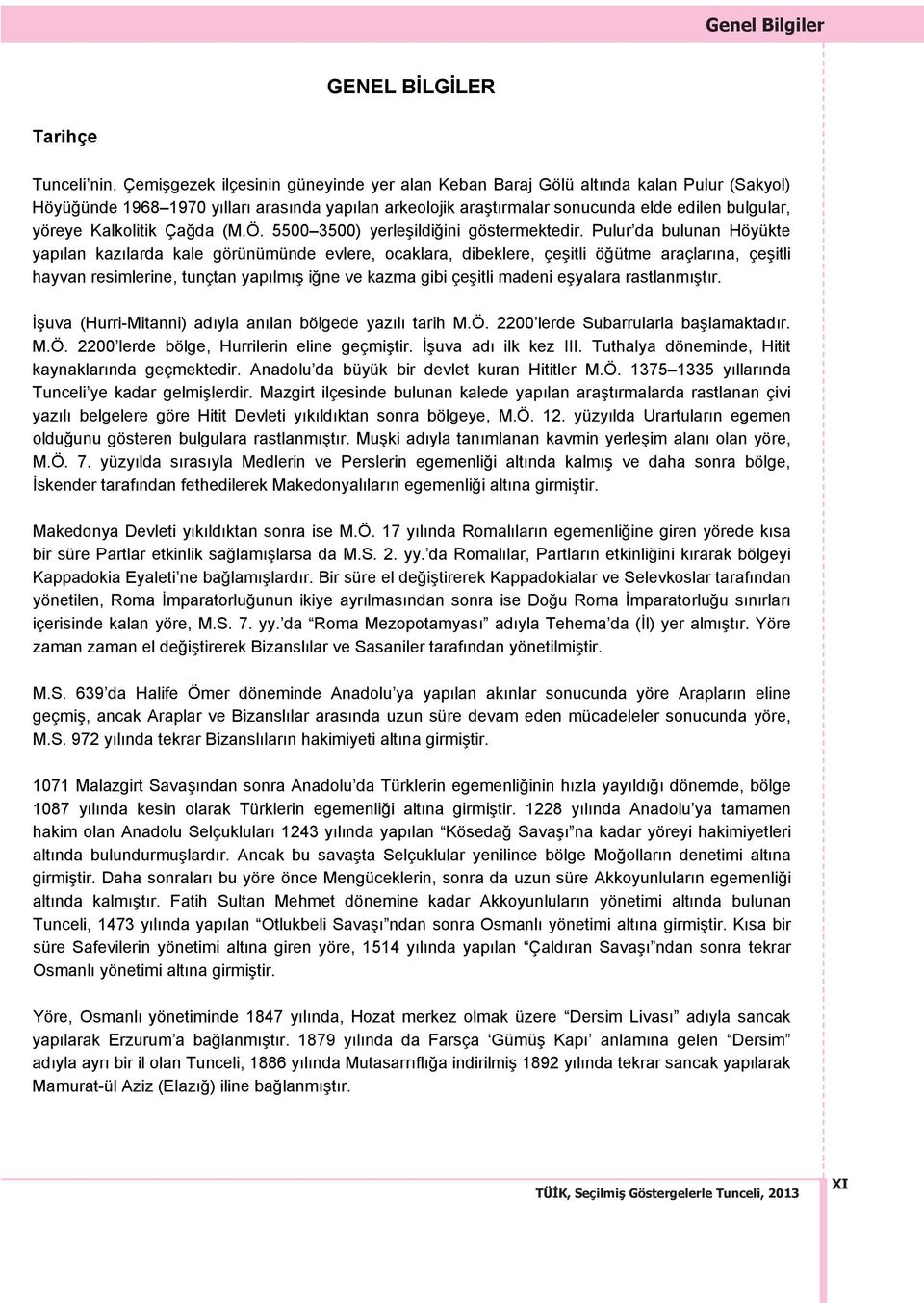 Pulur da bulunan Höyükte yap lan kaz larda kale görünümünde evlere, ocaklara, dibeklere, çeşitli öğütme araçlar na, çeşitli hayvan resimlerine, tunçtan yap lm ş iğne ve kazma gibi çeşitli madeni