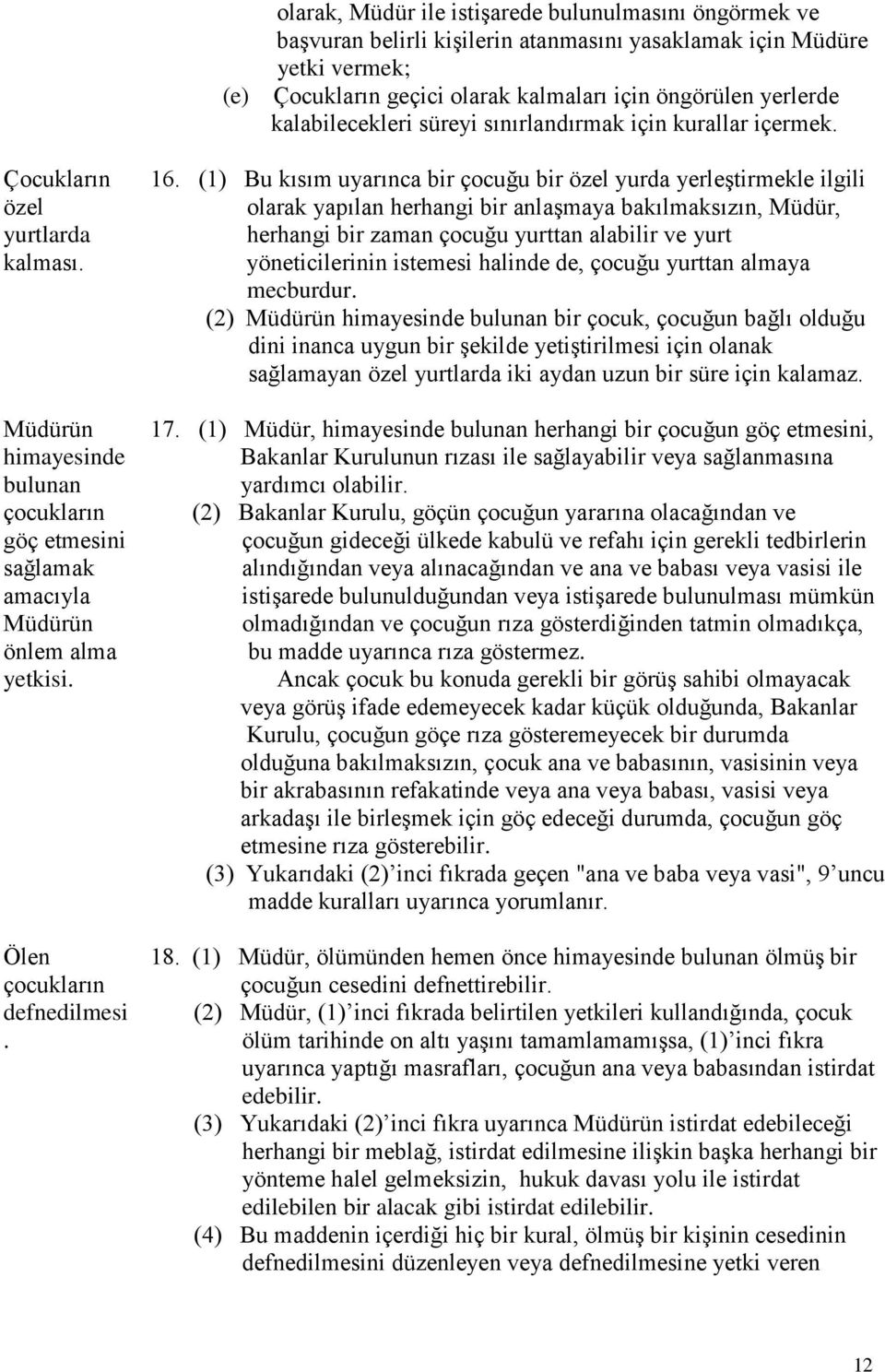 Ölen çocukların defnedilmesi. 16.