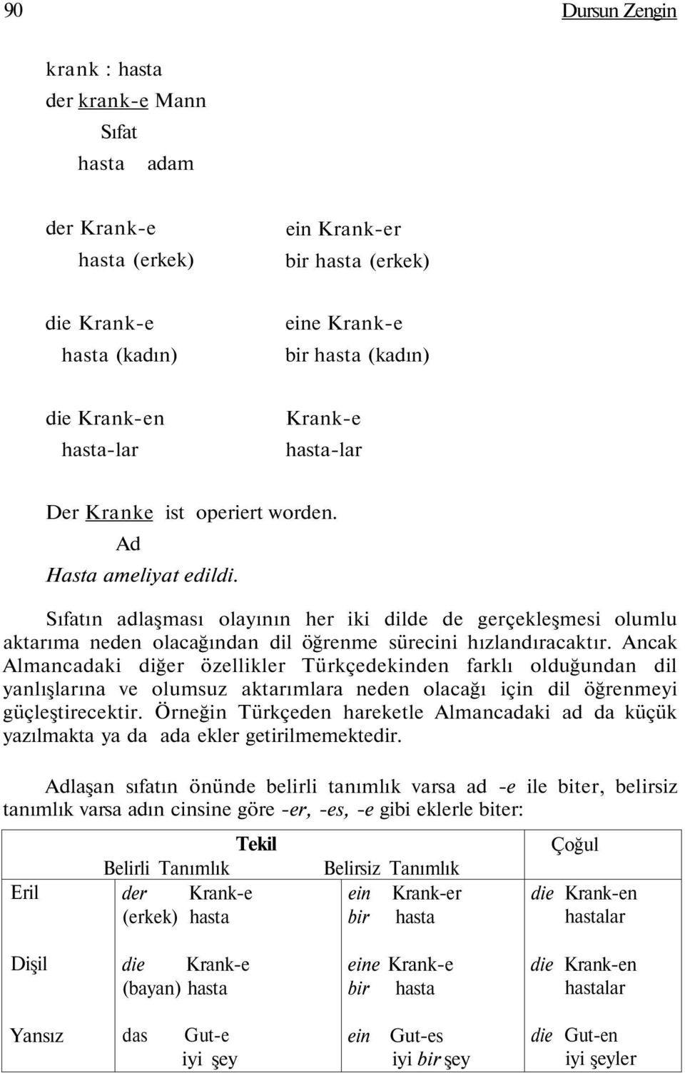 ın adlaşması olayının her iki dilde de gerçekleşmesi olumlu aktarıma neden olacağından dil öğrenme sürecini hızlandıracaktır.