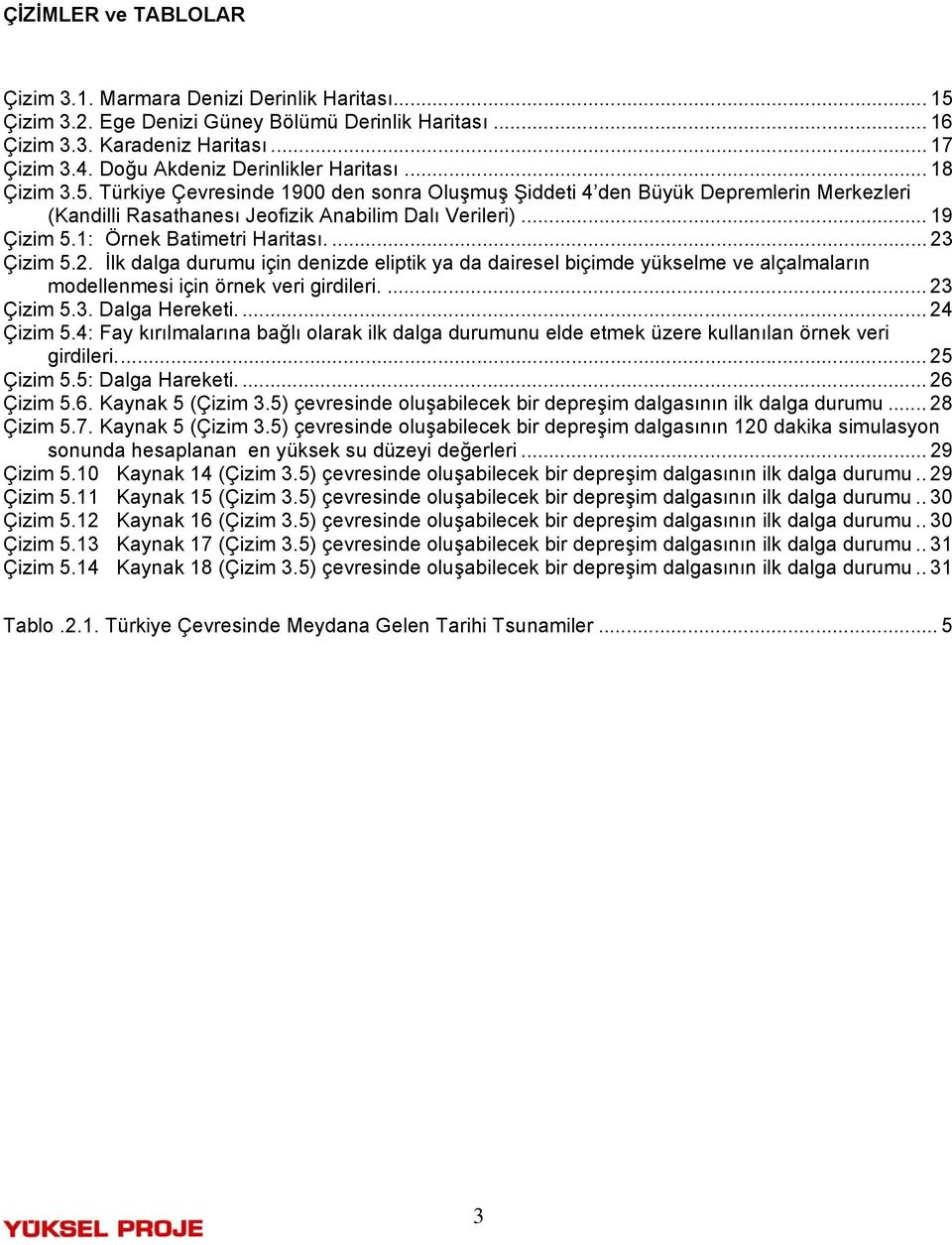 .. 19 Çizim 5.1: Örnek Batimetri Haritası.... 3 Çizim 5.. İlk dalga durumu için denizde eliptik ya da dairesel biçimde yükselme ve alçalmaların modellenmesi için örnek veri girdileri.... 3 Çizim 5.3. Dalga Hereketi.