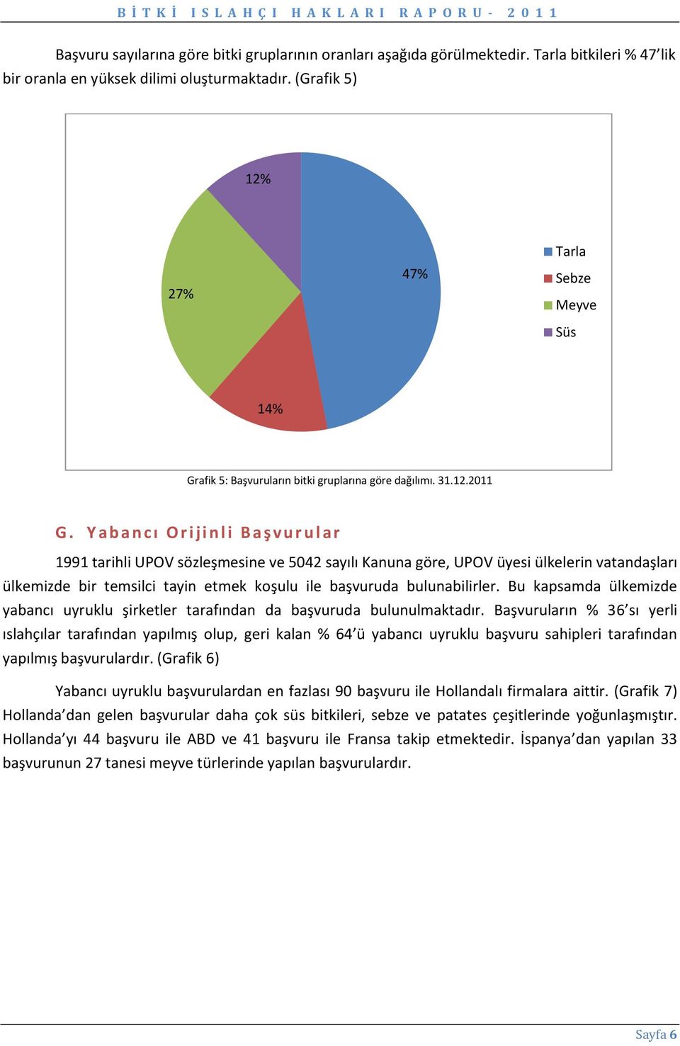 Y a b a n c ı O r i j i n l i B a ş v u r u l a r 1991 tarihli UPOV sözleşmesine ve 542 sayılı Kanuna göre, UPOV üyesi ülkelerin vatandaşları ülkemizde bir temsilci tayin etmek koşulu ile başvuruda