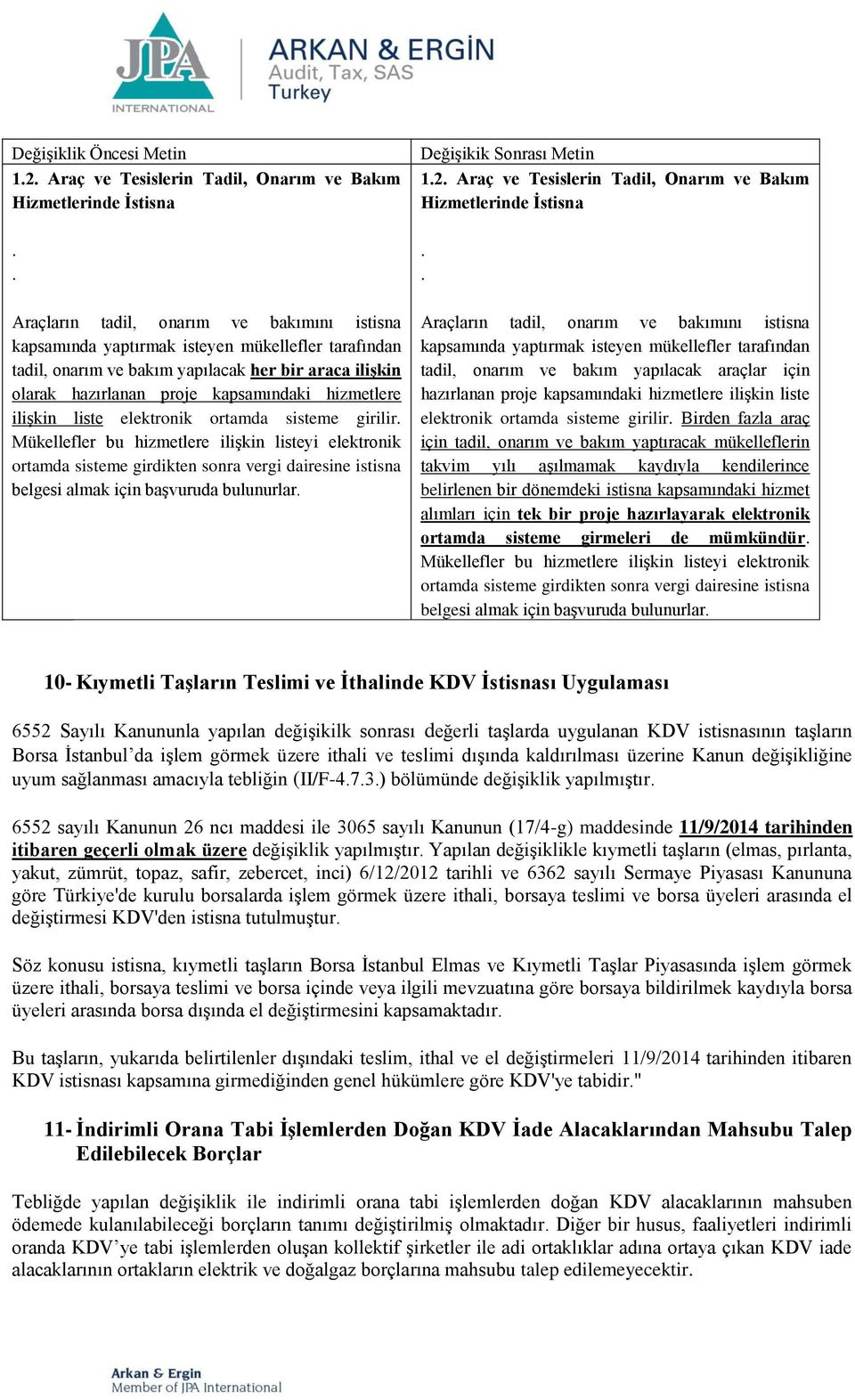 ... Araçların tadil, onarım ve bakımını istisna kapsamında yaptırmak isteyen mükellefler tarafından tadil, onarım ve bakım yapılacak her bir araca ilişkin olarak hazırlanan proje kapsamındaki