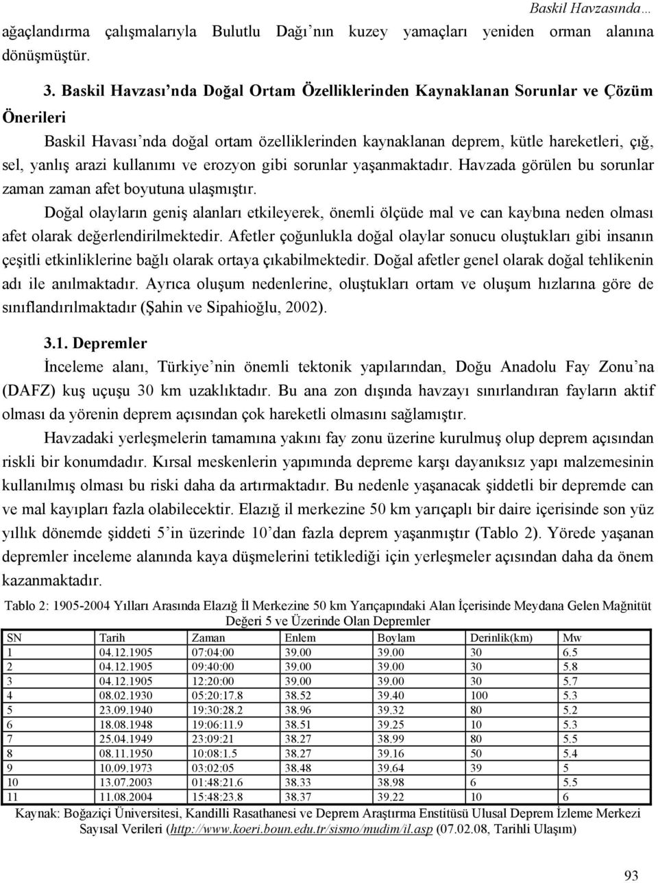 erozyon gibi sorunlar yaşanmaktadır. Havzada görülen bu sorunlar zaman zaman afet boyutuna ulaşmıştır.