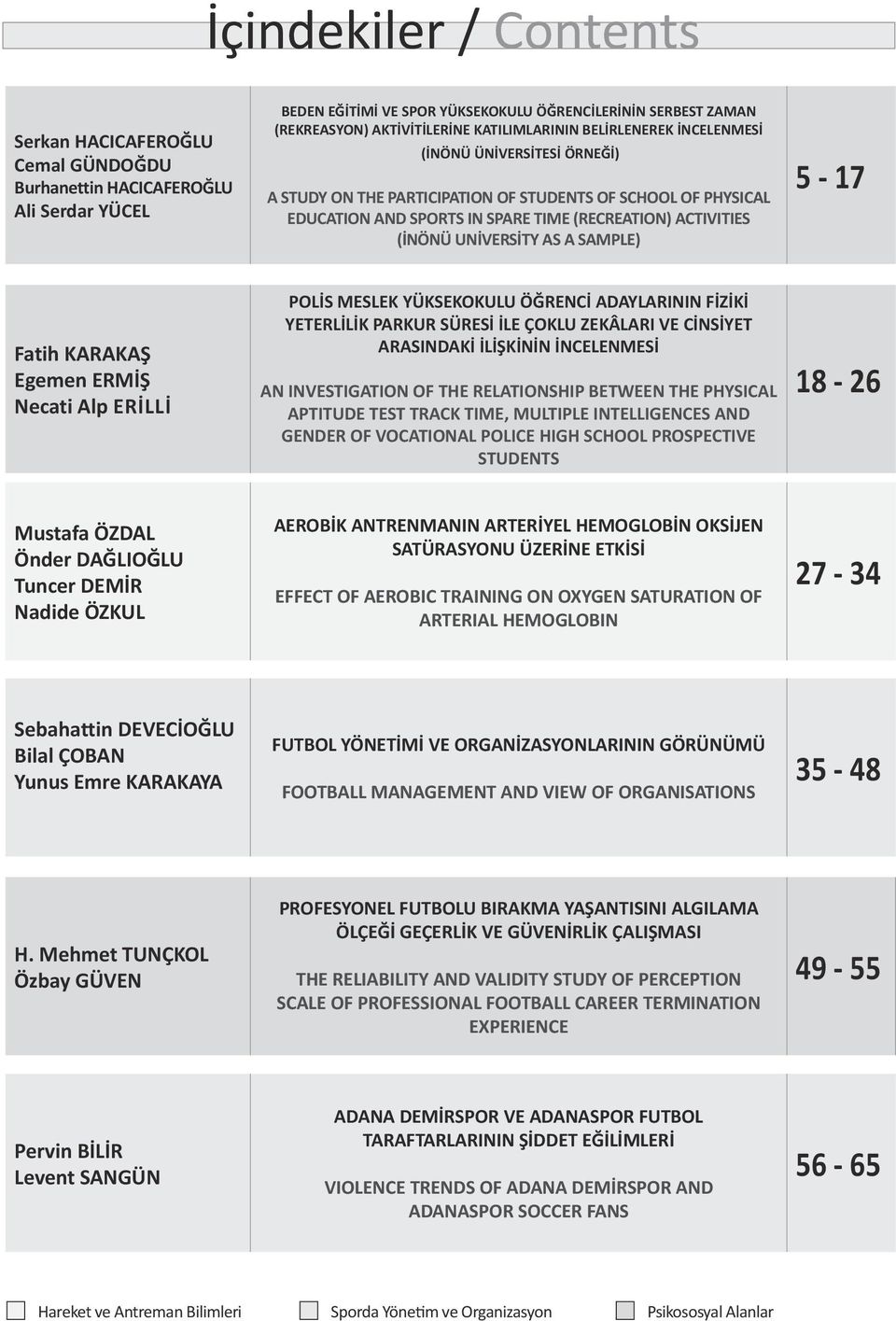 UNİVERSİTY AS A SAMPLE) 5-17 Fatih KARAKAŞ Egemen ERMİŞ Necati Alp Erilli POLİS MESLEK YÜKSEKOKULU ÖĞRENCİ ADAYLARININ FİZİKİ YETERLİLİK PARKUR SÜRESİ İLE ÇOKLU ZEKÂLARI VE CİNSİYET ARASINDAKİ