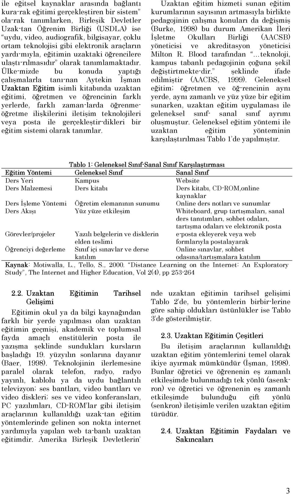 Ülke-mizde bu konuda yaptığı çalışmalarla tanı-nan Aytekin İşman Uzaktan Eğitim isimli kitabında uzaktan eğitimi, öğretmen ve öğrencinin farklı yerlerde, farklı zaman-larda öğrenmeöğretme