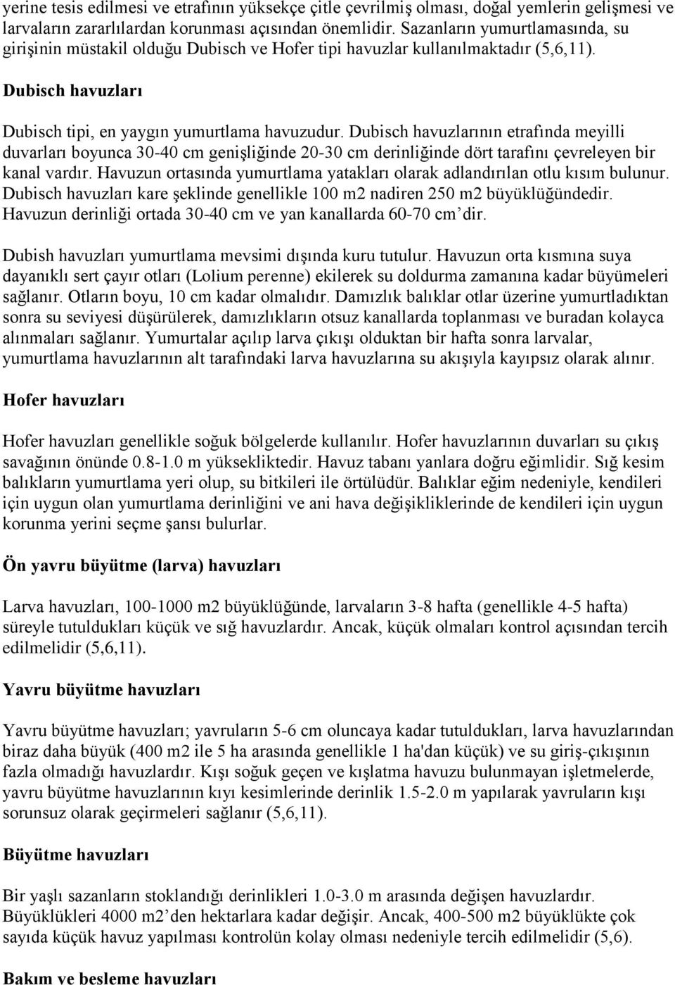 Dubisch havuzlarının etrafında meyilli duvarları boyunca 30-40 cm genişliğinde 20-30 cm derinliğinde dört tarafını çevreleyen bir kanal vardır.