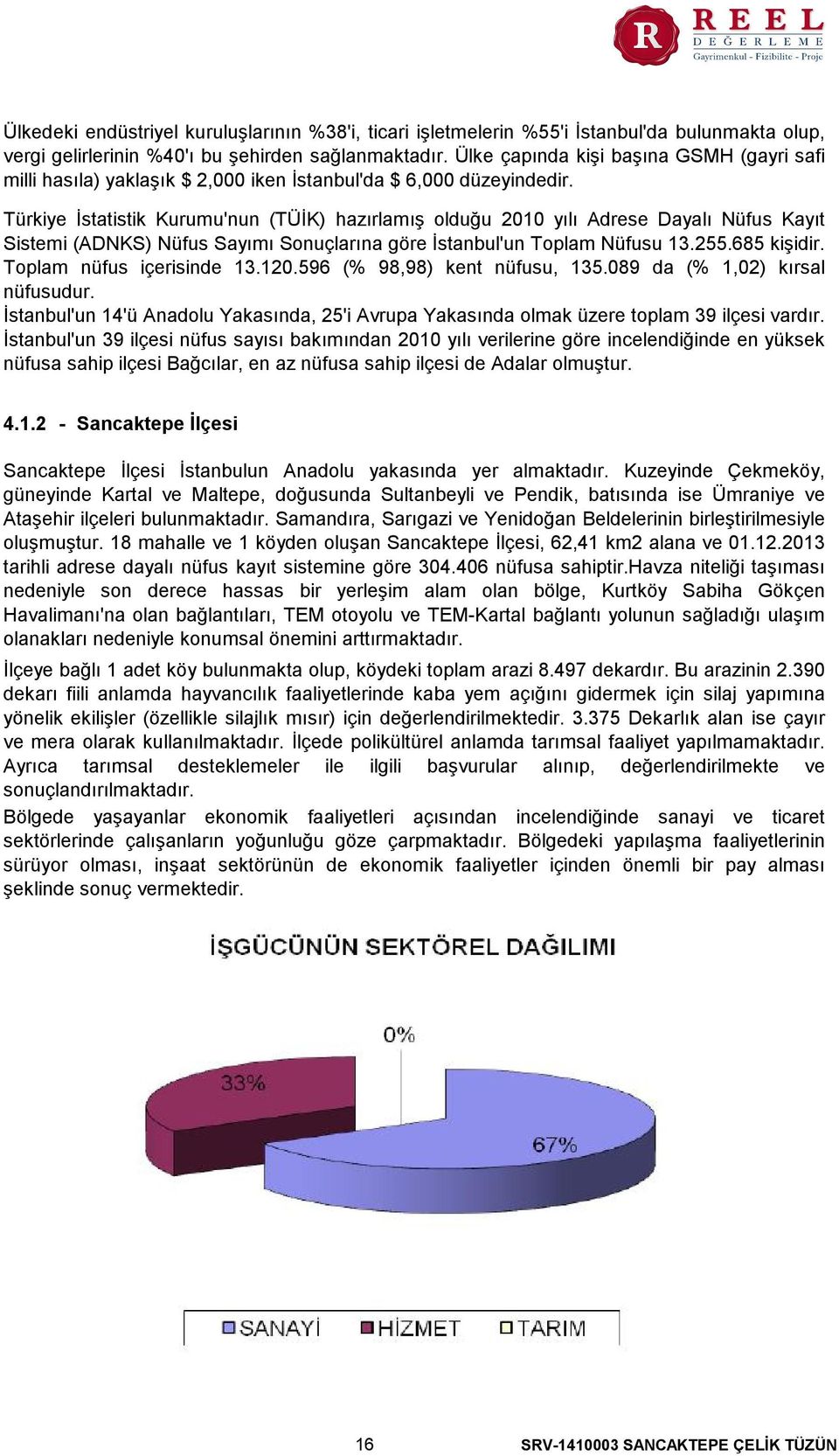 Türkiye İstatistik Kurumu'nun (TÜİK) hazırlamış olduğu 2010 yılı Adrese Dayalı Nüfus Kayıt Sistemi (ADNKS) Nüfus Sayımı Sonuçlarına göre İstanbul'un Toplam Nüfusu 13.255.685 kişidir.