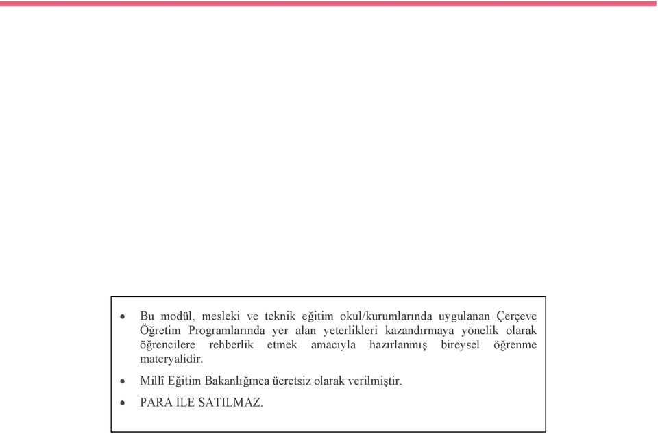 öğrencilere rehberlik etmek amacıyla hazırlanmış bireysel öğrenme