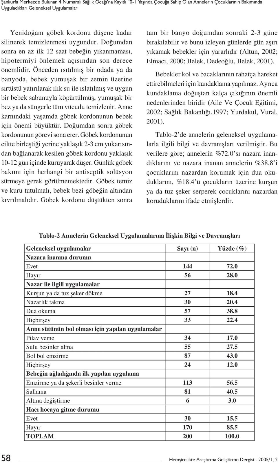 Önceden ısıtılmıș bir odada ya da banyoda, bebek yumușak bir zemin üzerine sırtüstü yatırılarak ılık su ile ıslatılmıș ve uygun bir bebek sabunuyla köpürtülmüș, yumușak bir bez ya da süngerle tüm