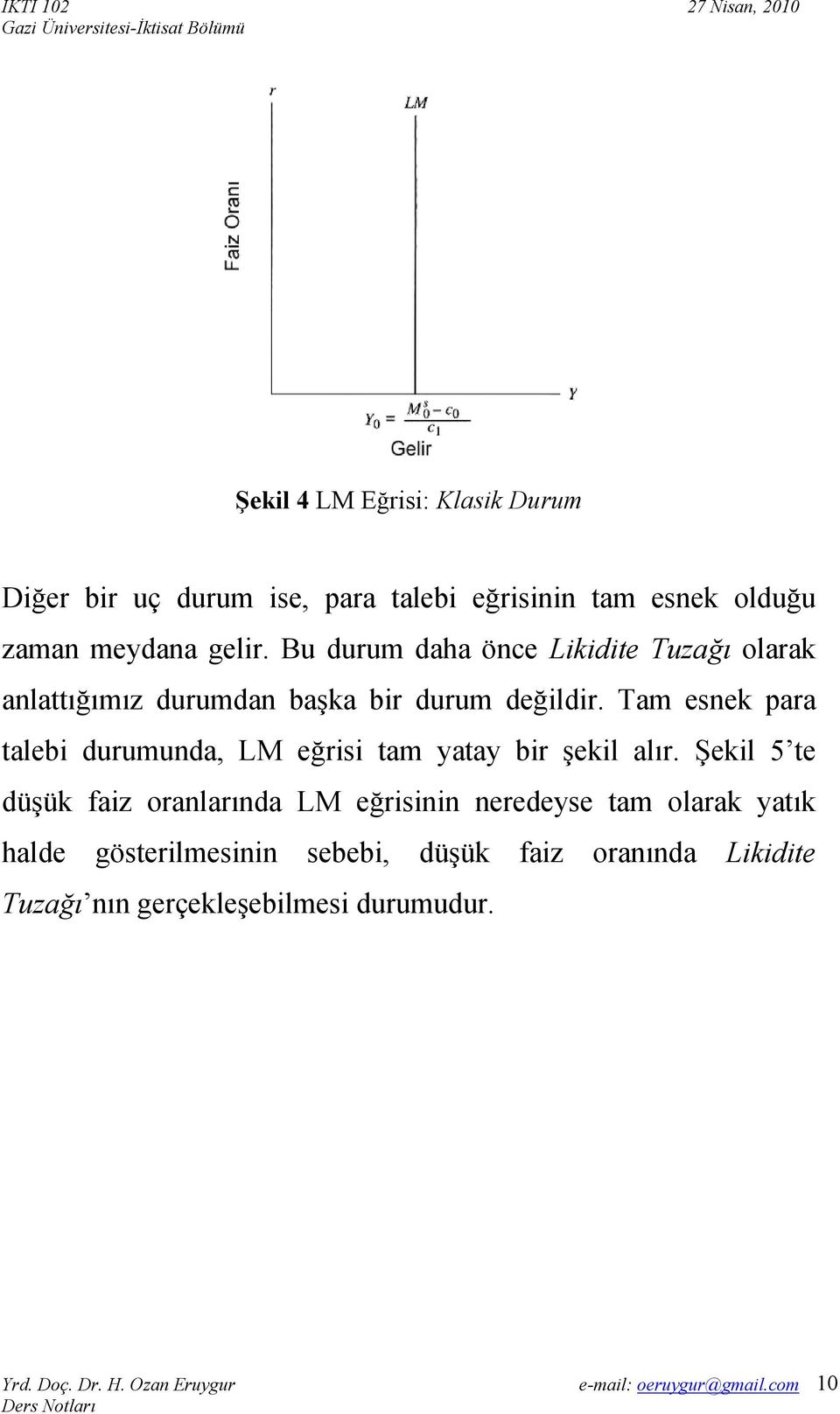 Tam esnek para taleb durumunda, LM eğrs tam yatay br şekl alır.