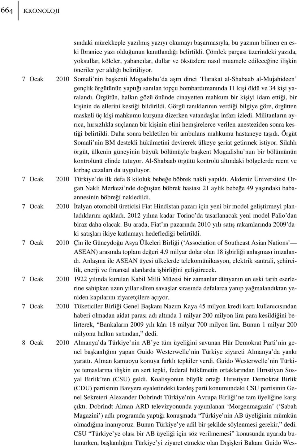 7 Ocak 2010 Somali nin baflkenti Mogadishu da afl r dinci Harakat al-shabaab al-mujahideen gençlik örgütünün yapt san lan topçu bombard man nda 11 kifli öldü ve 34 kifli yaraland.