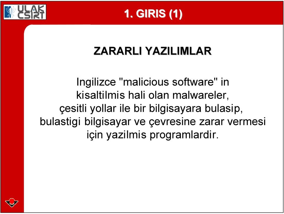 malwareler, çesitli yollar ile bir bilgisayara bulasip,