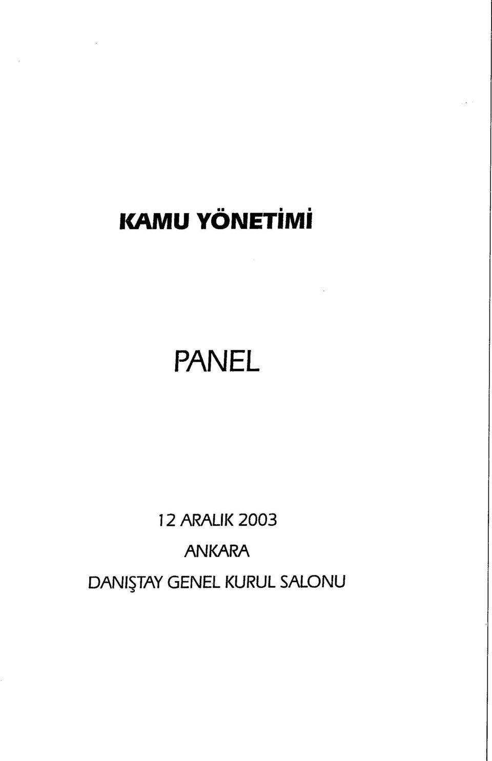 2003 ANKARA