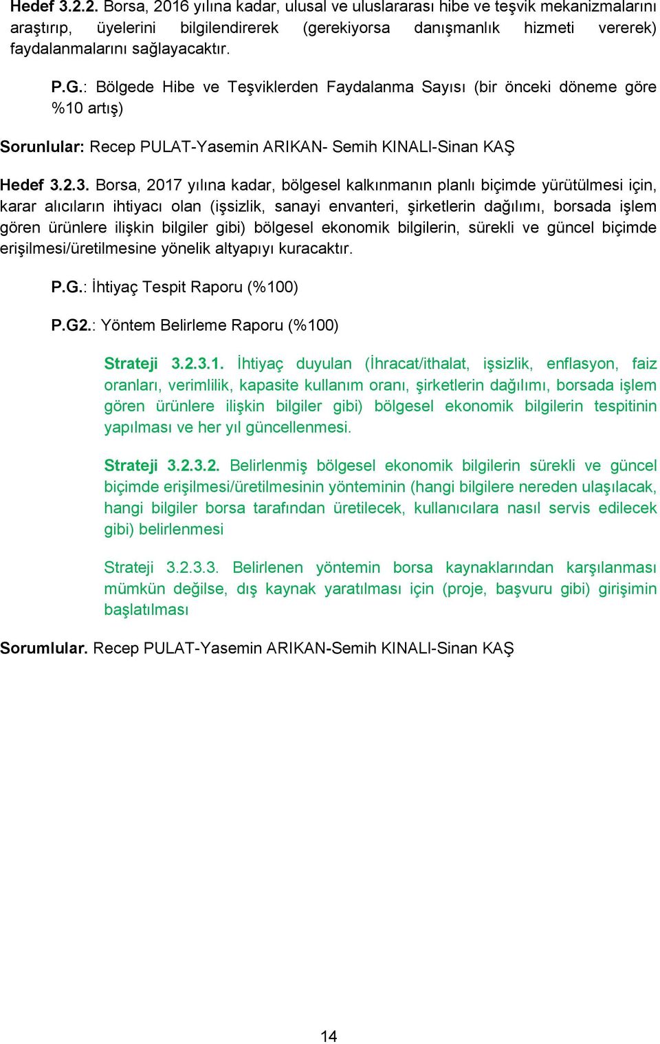 : Bölgede Hibe ve Teşviklerden Faydalanma Sayısı (bir önceki döneme göre %10 artış) Sorunlular: Recep PULAT-Yasemin ARIKAN- Semih KINALI-Sinan KAŞ 3.