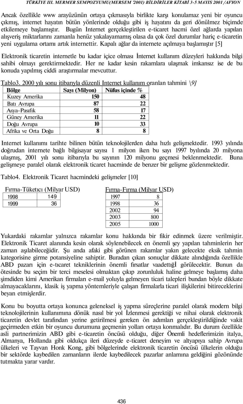 Bugün Internet gerçekleştirilen e-ticaret hacmi özel ağlarda yapılan alışveriş miktarlarını zamanla henüz yakalayamamış olasa da çok özel durumlar hariç e-ticaretin yeni uygulama ortamı artık