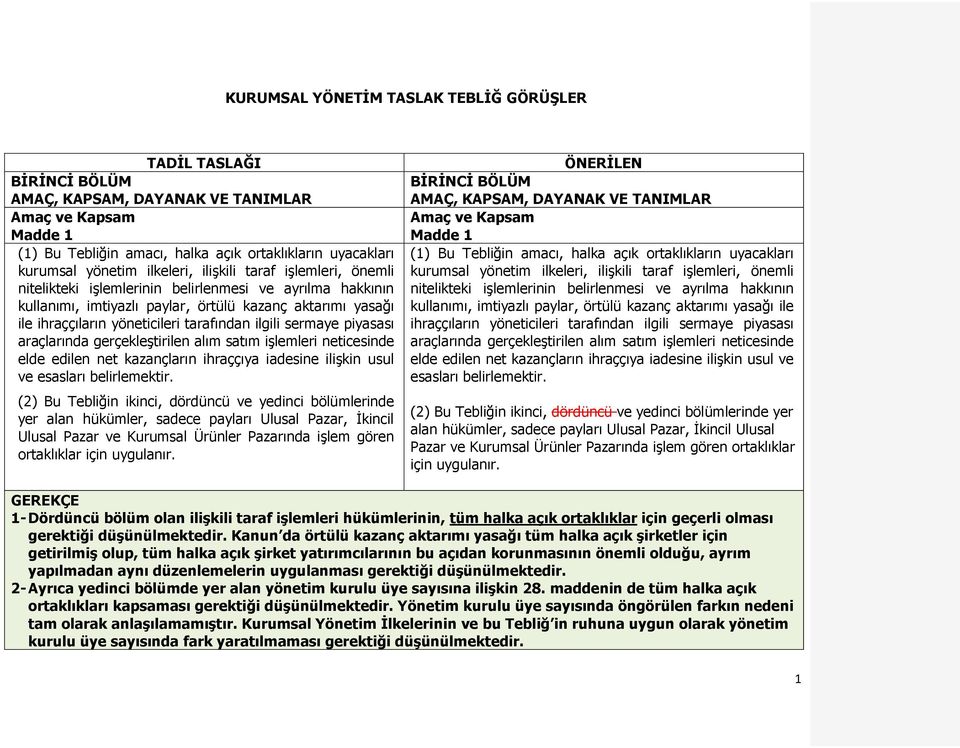 tarafından ilgili sermaye piyasası araçlarında gerçekleştirilen alım satım işlemleri neticesinde elde edilen net kazançların ihraççıya iadesine ilişkin usul ve esasları belirlemektir.