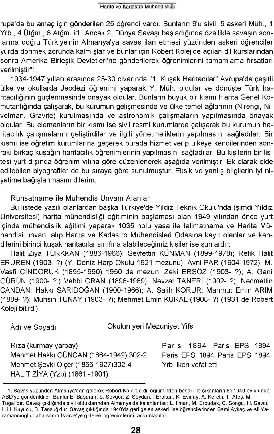 dil kurslarından sonra Amerika Birleşik Devletleri'ne gönderilerek öğrenimlerini tamamlama fırsatları verilmiştir"!. 1934-1947 yılları arasında 25-30 civarında "1.