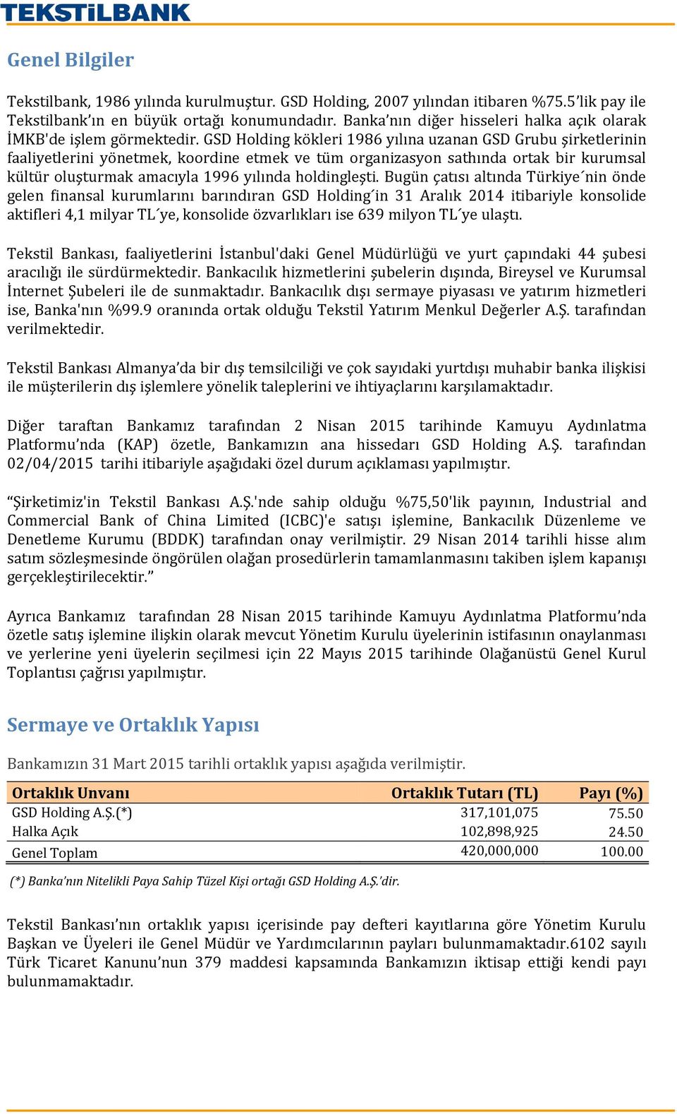 GSD Holding kökleri 1986 yılına uzanan GSD Grubu şirketlerinin faaliyetlerini yönetmek, koordine etmek ve tüm organizasyon sathında ortak bir kurumsal kültür oluşturmak amacıyla 1996 yılında