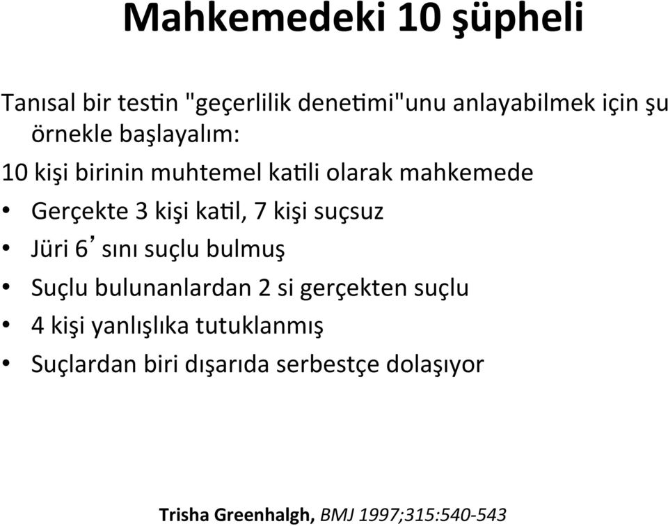 kişi suçsuz Jüri 6 sını suçlu bulmuş Suçlu bulunanlardan 2 si gerçekten suçlu 4 kişi