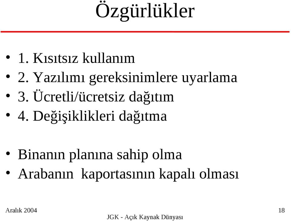 Ücretli/ücretsiz dağıtım 4.