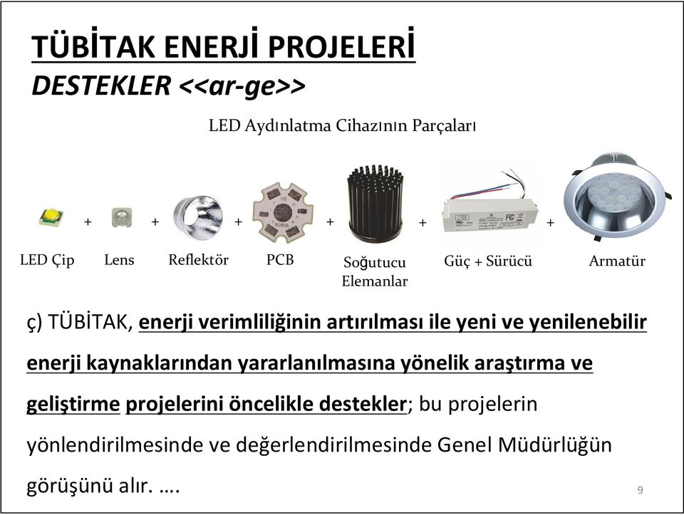 yeni ve yenilenebilir enerji kaynaklarından yararlanılmasına yönelik araştırma ve geliştirme projelerini