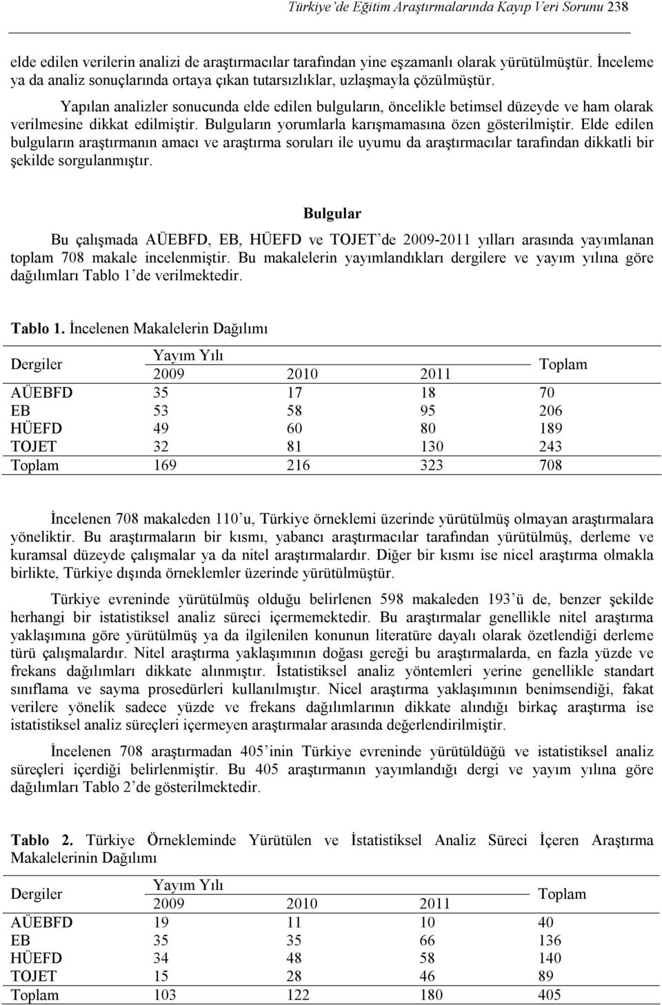 Yapılan analizler sonucunda elde edilen bulguların, öncelikle betimsel düzeyde ve ham olarak verilmesine dikkat edilmiştir. Bulguların yorumlarla karışmamasına özen gösterilmiştir.