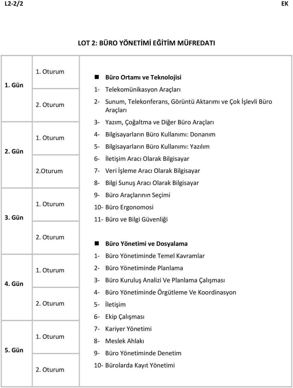 Oturum Büro Ortamı ve Teknolojisi 1- Telekomünikasyon Araçları 2- Sunum, Telekonferans, Görüntü Aktarımı ve Çok İşlevli Büro Araçları 3- Yazım, Çoğaltma ve Diğer Büro Araçları 4- Bilgisayarların Büro