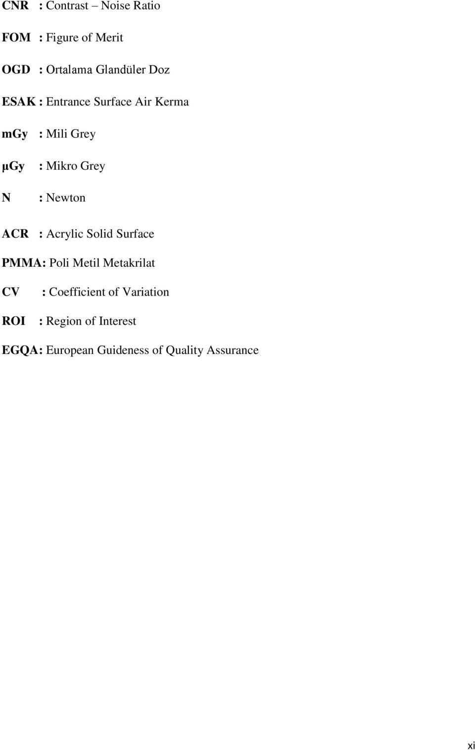 ACR : Acrylic Solid Surface PMMA: Poli Metil Metakrilat CV ROI : Coefficient