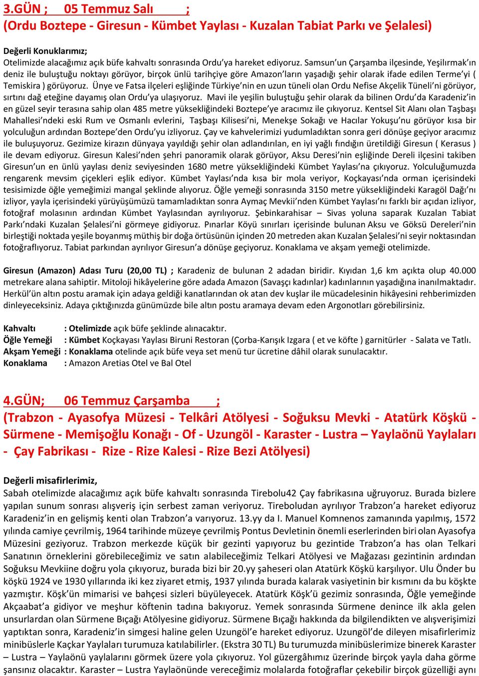 Ünye ve Fatsa ilçeleri eşliğinde Türkiye nin en uzun tüneli olan Ordu Nefise Akçelik Tüneli ni görüyor, sırtını dağ eteğine dayamış olan Ordu ya ulaşıyoruz.