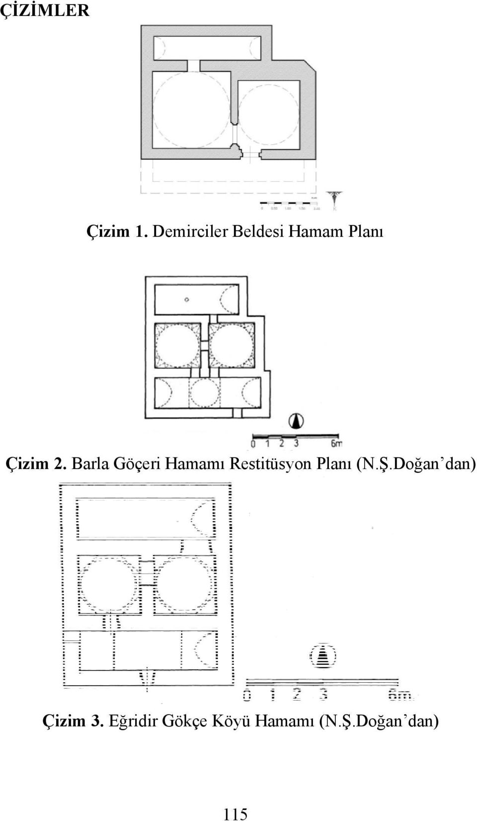 Barla Göçeri Hamamı Restitüsyon Planı (N.