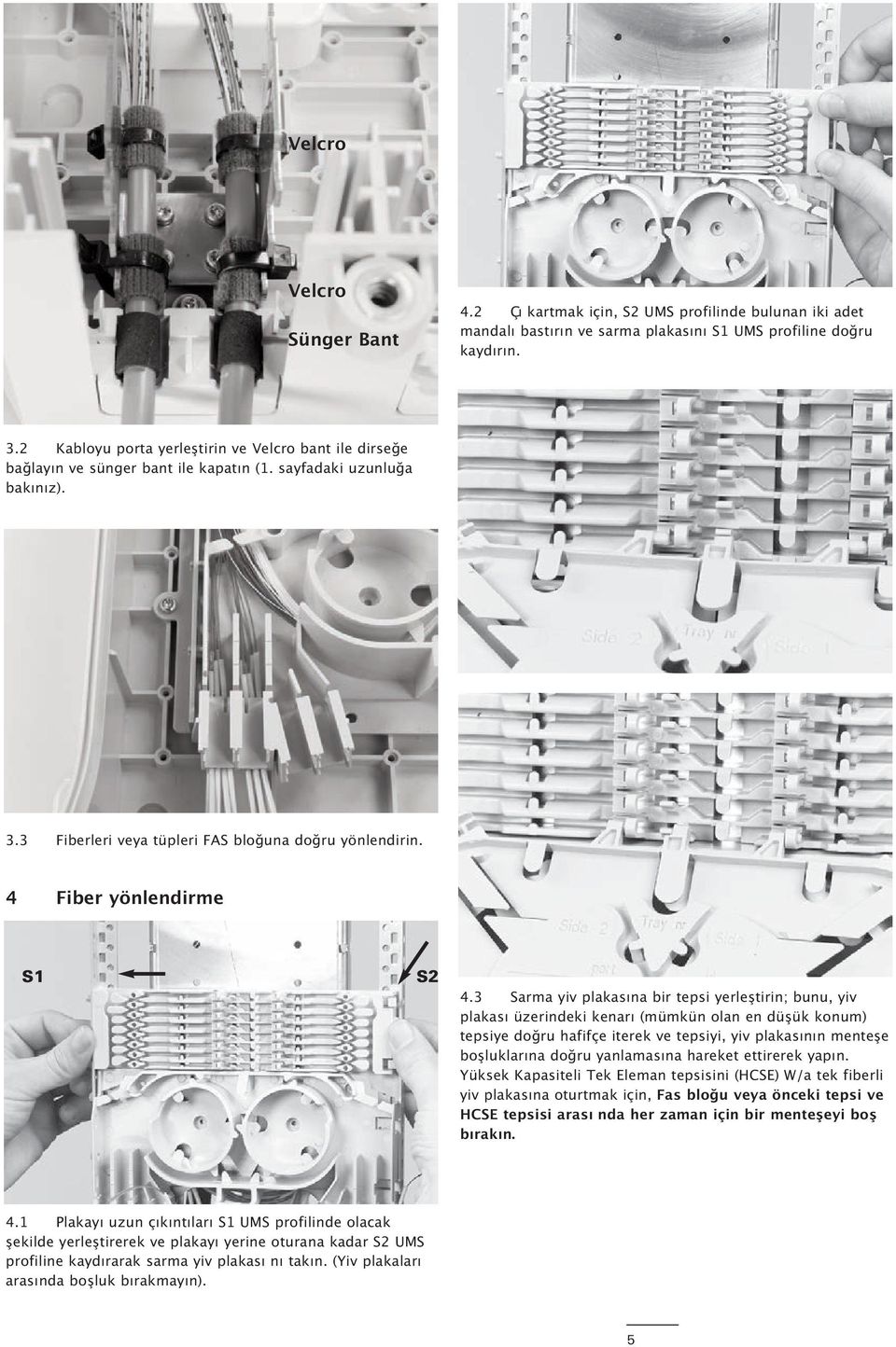 4 Fiber yönlendirme S1 S2 4.