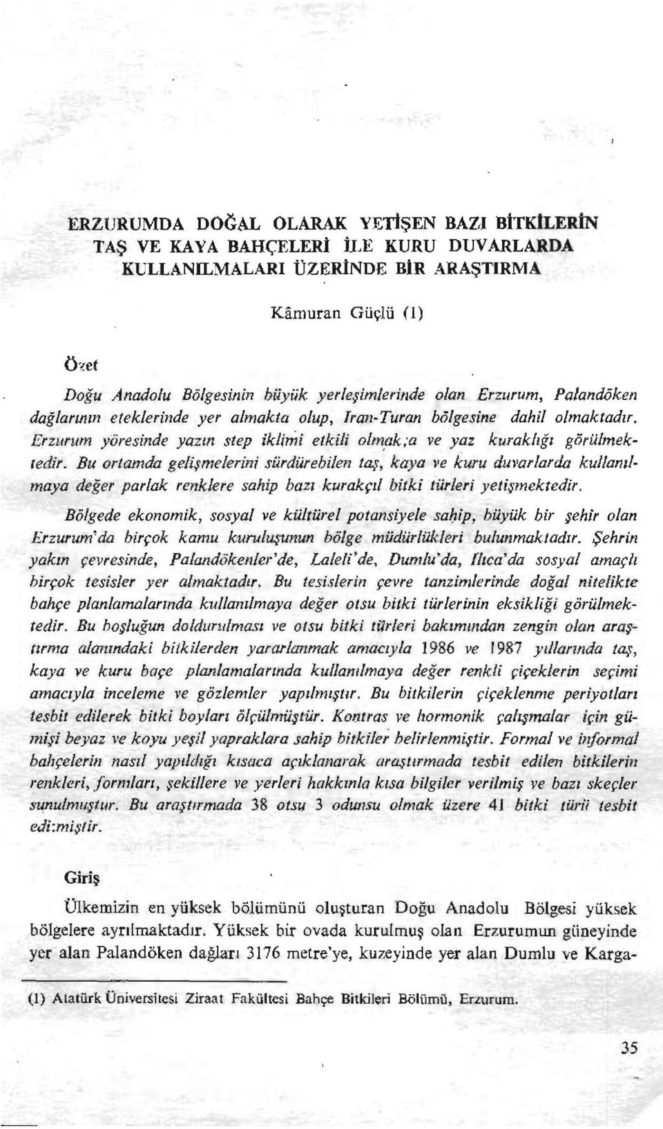 Bu ortamda gelişmelerini sürdürebilen taş, kaya ve kuru duvarlarda kullanılmaya değer parlak renklere sahip bazı kurakçıl bitki türleri yetişmektedir.