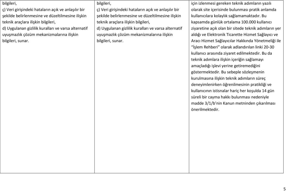 için izlenmesi gereken teknik adımların yazılı olarak site içerisinde bulunması pratik anlamda kullanıcılara kolaylık sağlamamaktadır. Bu kapsamda günlük ortalama 100.