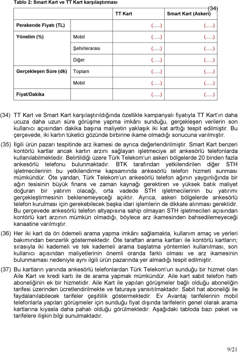 gerçekleşen verilerin son kullanıcı açısından dakika başına maliyetin yaklaşık iki kat arttığı tespit edilmiştir.